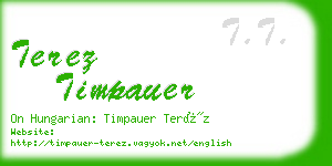 terez timpauer business card